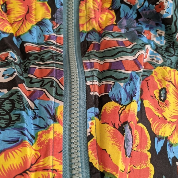 Vintage Floral Silk Track Jacket in Size L🌼 - Picture 3 of 7